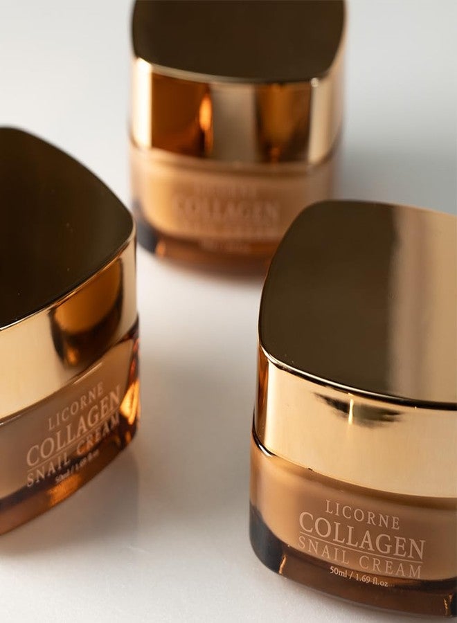 LICORNE Snail Collagen Repair Cream, Daily Face Moisturizer with Snail Mucin & Collagen, Anti-Aging Firming Cream for Wrinkles & Dry Skin, Hydrating Korean Skincare for Day & Night, 1.69 fl oz - Image 3